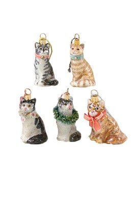 Cody Foster Kittens Ornament Set of 5