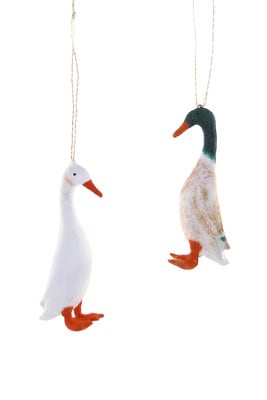 Cody Foster Runner Ducks Ornament Set of 2